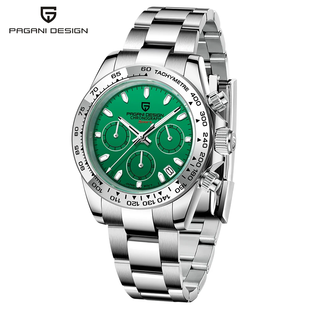 PAGANI DESIGN 40mm Luxury Quartz Watch Neutral Movement Fashion Sapphire Stainless Steel Waterproof Watch Luminous Relojes 2022
