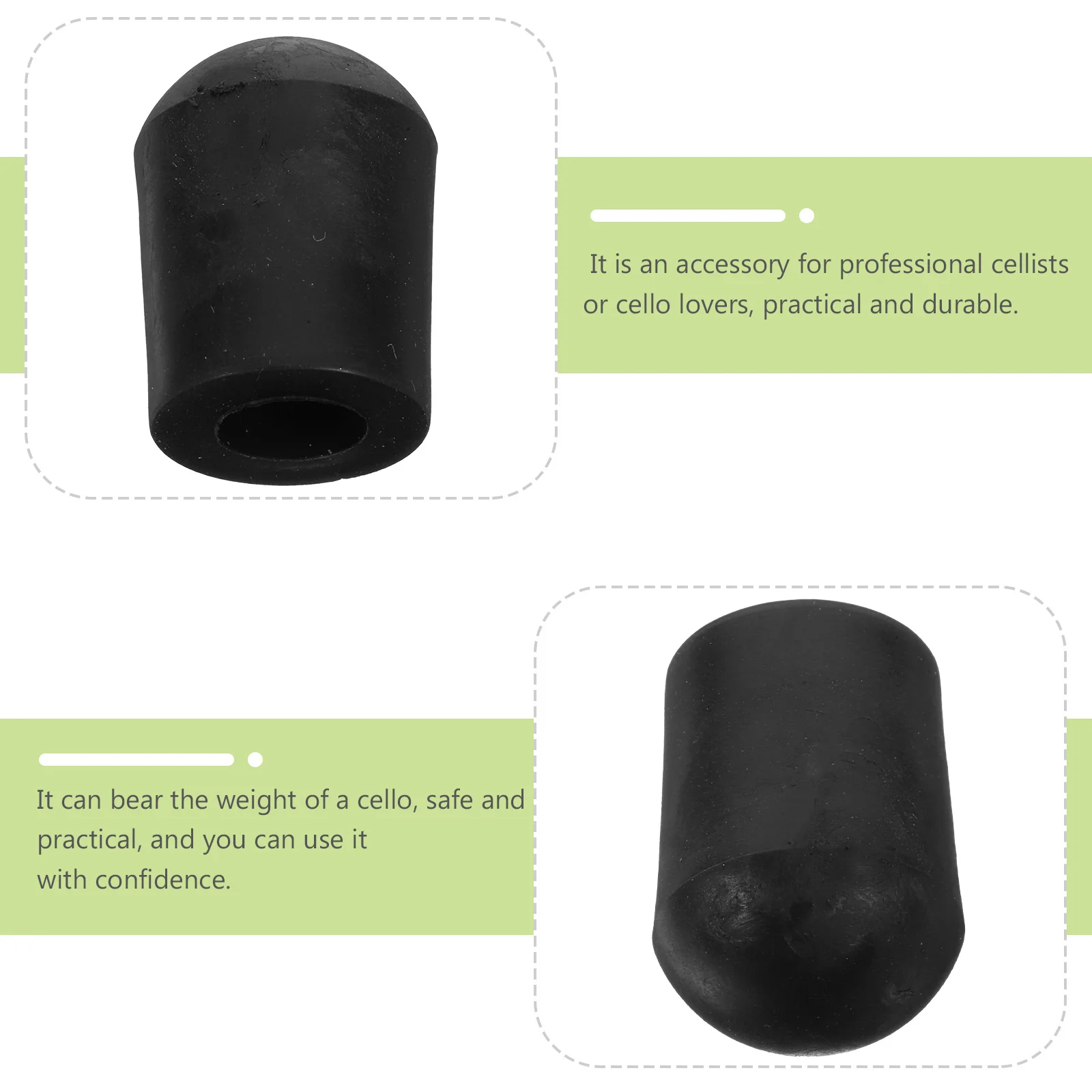2pcs Tailpiece Pad Rubber Tip Cello Accessories Musical Instruments Parts Replacement Cap Endpin Stopper Non Slip Protector
