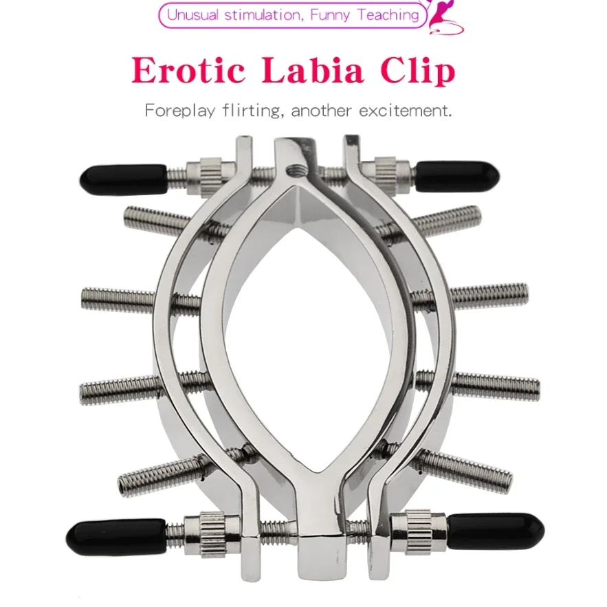 Stianless Steel Pussy Clamp Spikes Labial Clamp Vaginal Expander Speculum Clitoris G-spot Flirt Fetish Bdsm Sex Toy Women