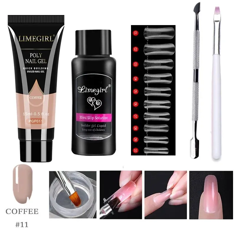 LIMEGIRL 15ml Nail Extension Gel Kit - Quick Extend Gel