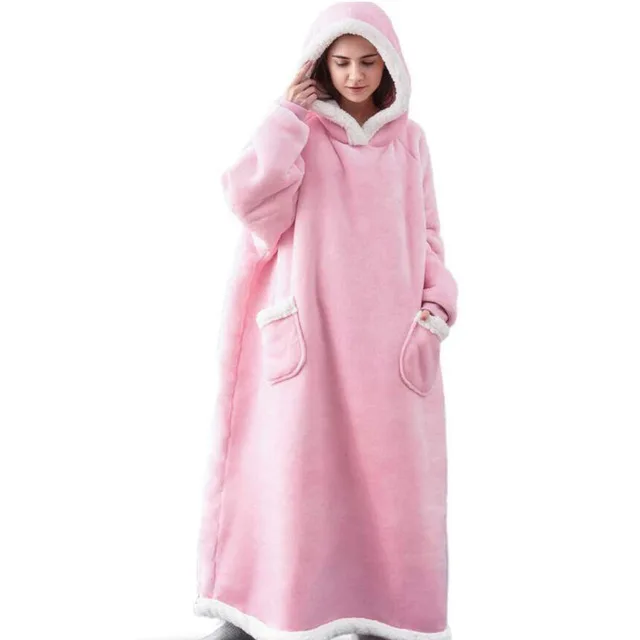 Comemore Winter Oversized Hoodies 2023 Super Long Hooded Blanket with