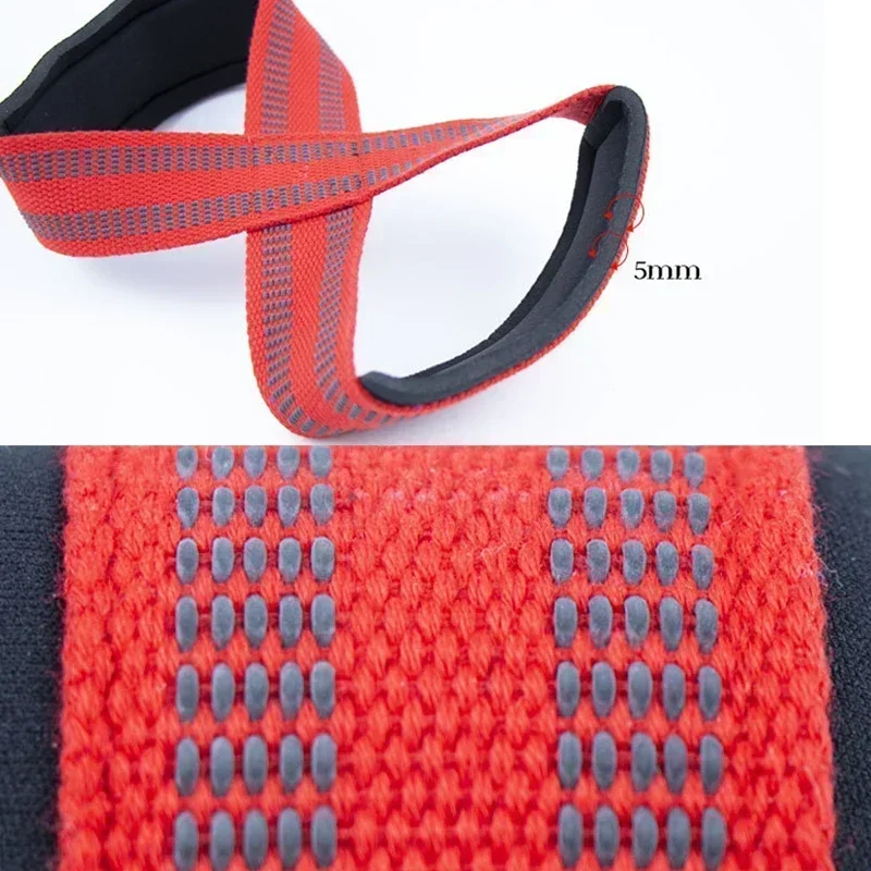 Padded Figure 8 Straps Deadlift Weight Lifting Wrist Straps Power Lifters Workout Pull-ups Horizontal Bar Gym Fitness