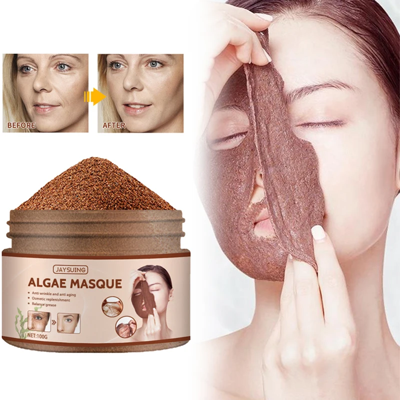 

100g Seaweed Mask Anti Wrinkle Face Skin Care Masks Moisturizing Anti Aging Algae Mask Acne Spots Remove Mud Mask Beauty Tool