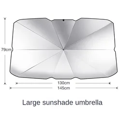LEIBOO Car Sunshade Umbrella - Premium Windshield Sun Protector for Optimal Interior Cooling (Large)