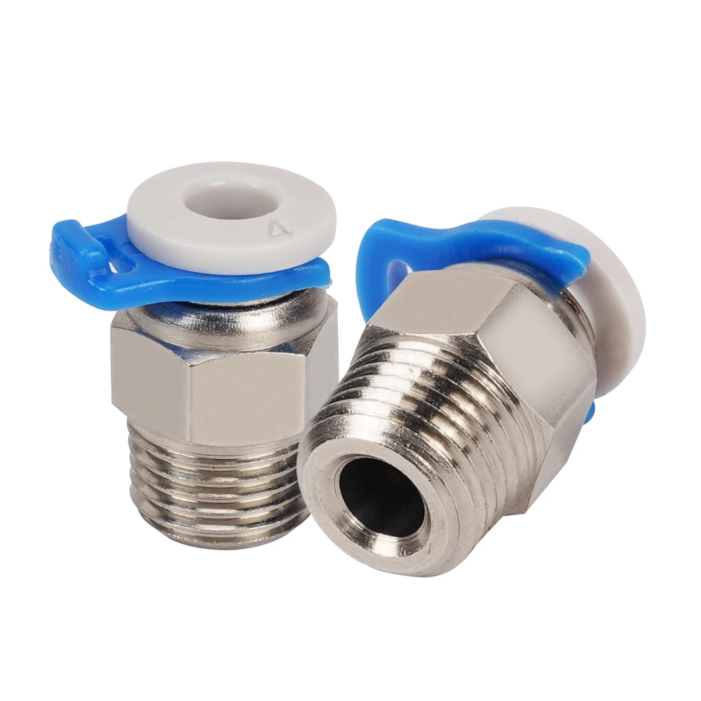 MEGA 3PCS 2PCS Pneumatic Connector JP4-01 Straight Air Fast Fittings 3D Printer Parts Stainless Steel For V6 Extruder Thread M10