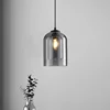 Modern Loft Glass Lustre Pendant Light LED Nordic Hanging Industrial Decor Lights Fixtures E27/E26 for Kitchen Restaurant Lamp 2