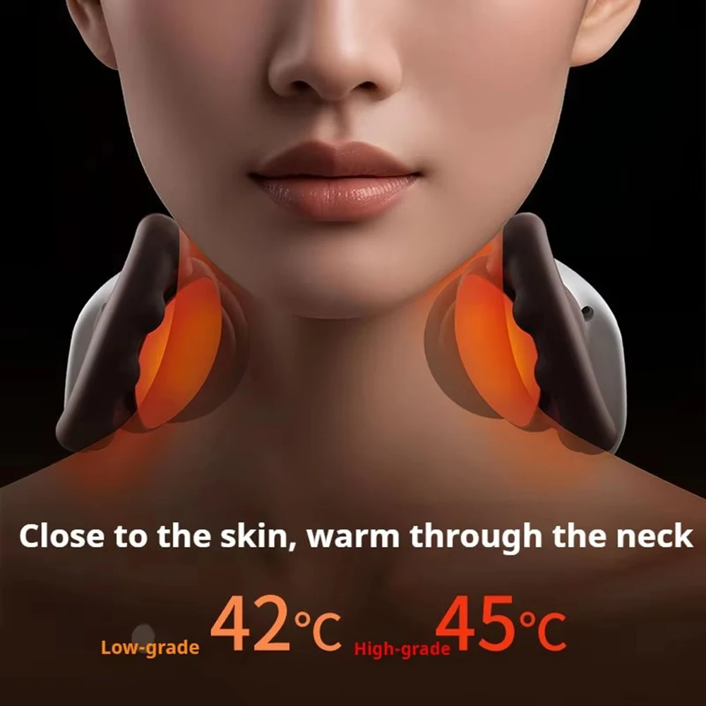 Finger Pressure Neck Massager Heated Back and Shoulder Massager Electric Kneading Neck Deep Massage Muscle Relax