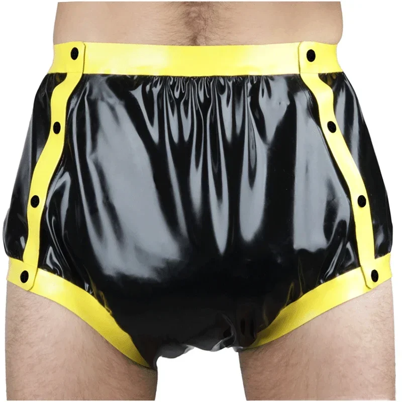 thumbnail image 1 of Pañal de látex con botones en la parte delantera, fruncido suelto, bombachos de goma, calzoncillos tipo bóxer, ropa interior, 1 of 3