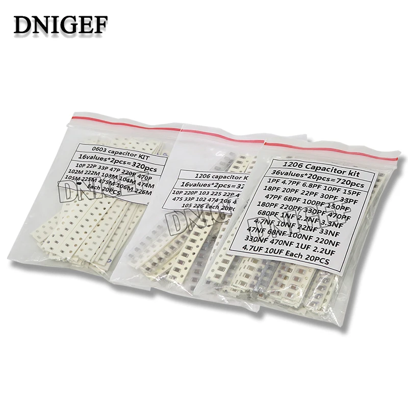 320PCS720PCS2500PCSSetSMDCapacitorKit060308051206AssortedKit