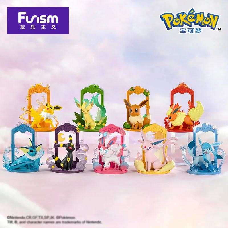Funism Pokemon Figures Leafeon Jolteon Syleon Glaceon Umbreon Vaporeon Eevee Flareon Espeon Doll Model Pvc Toy Gifts