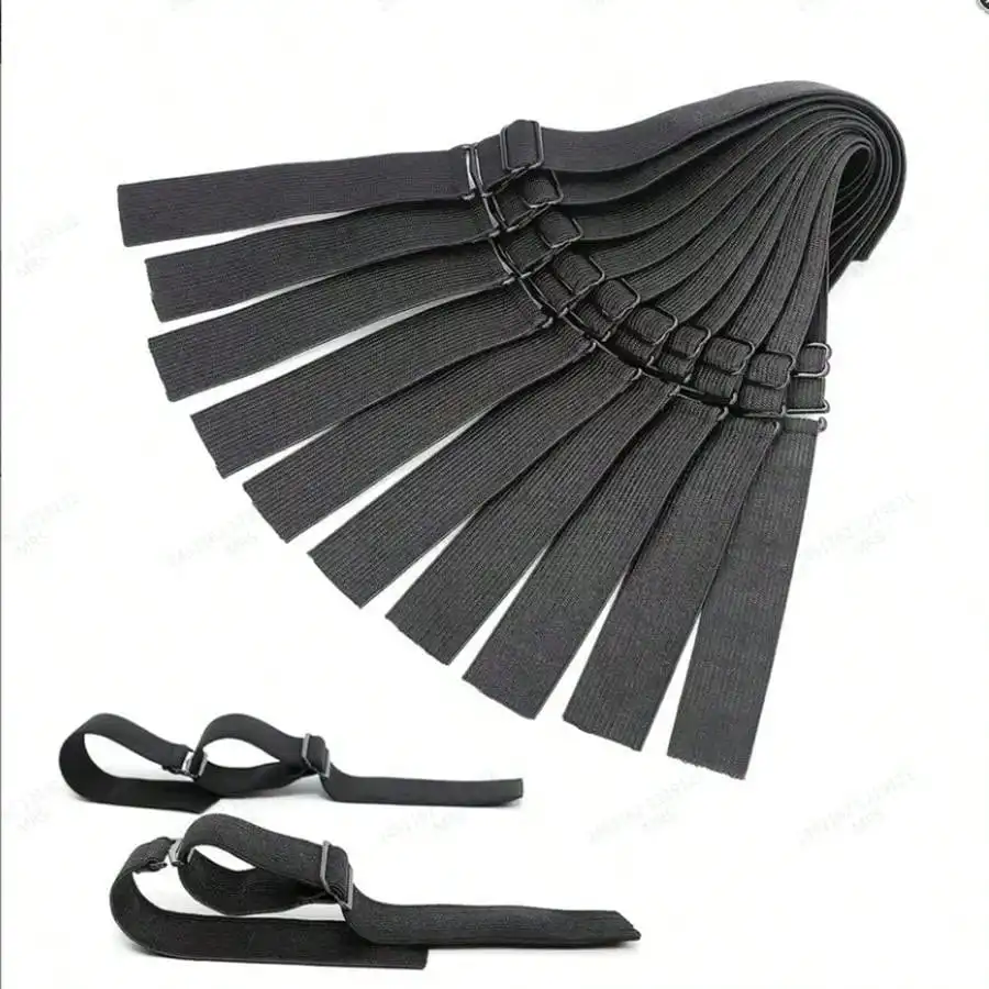 2/3/5/8/10/12 Stück schwarzes verstellbares elastisches Band für Perücken, verstellbare Träger für Perückenherstellungswerkzeuge für die Herstellung von Perückenkappen-Zubehör – Detail 5
