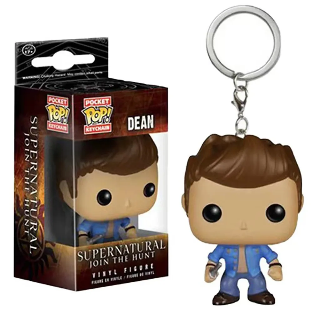 FUNKO POP Keychain Classic Birthday Collection Gift Model Pendant Movie Supernatural Character Backpack Dolls Keychain Pendant 3