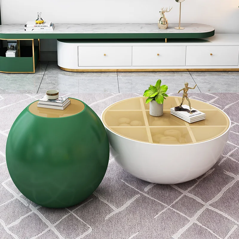 

Modern Nordic high-quality style round table coffee table designer