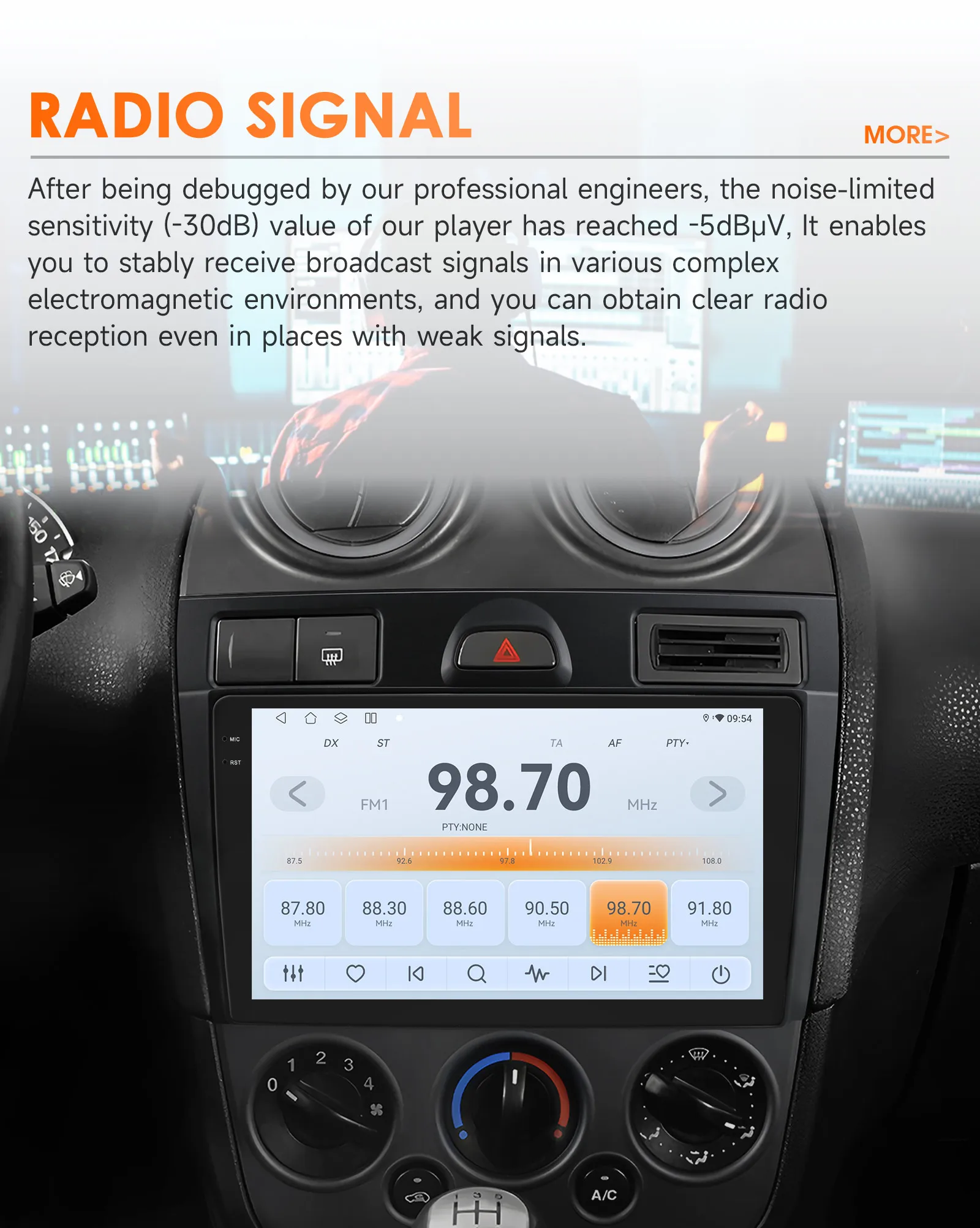 Mit Snapdragon 6115 Android 14 Autoradio für Ford Fiesta MK5 2002 - 2008, kabelloses CarPlay, Android Auto, 4G, BT, GPS, DSP, 360-Kamera. – Detail 19