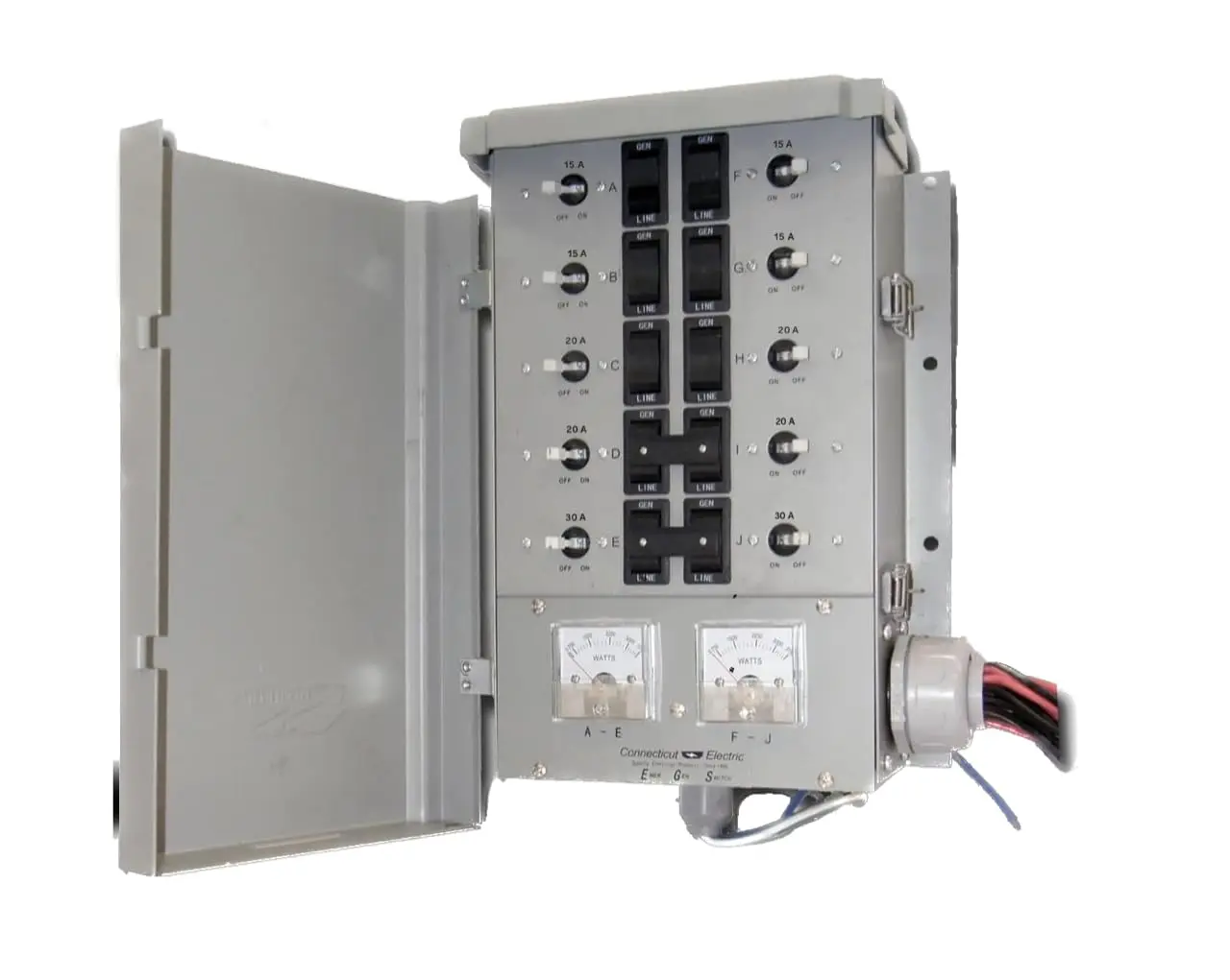 

Connecticut Electric EmerGen Transfer Switch - 50 Amp, 10-Circuit, 12500 Watts, for Generator