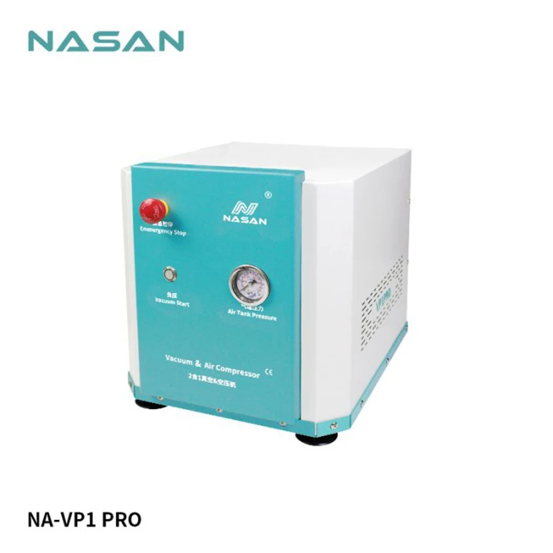

NASAN NA-VP1 PRO 2 in1 Vacuum pump and Air compressor Machine for Mobile Phone LCD Repair Laminating Bubble Remover Device