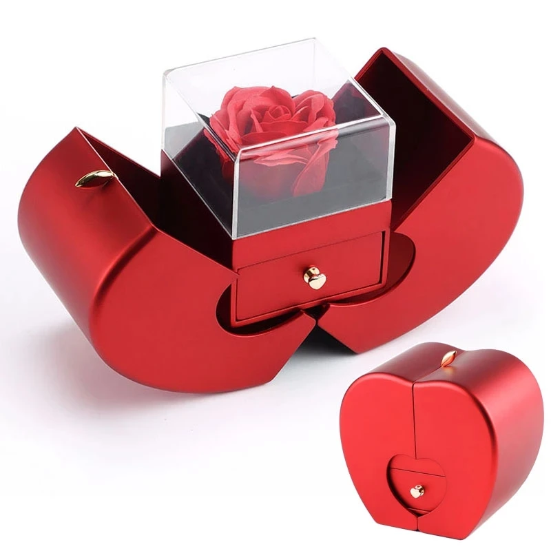 2022 Eternal Flower Apple Jewelry Box confezione regalo di natale fiore di  rosa festa di compleanno regalo di san valentino