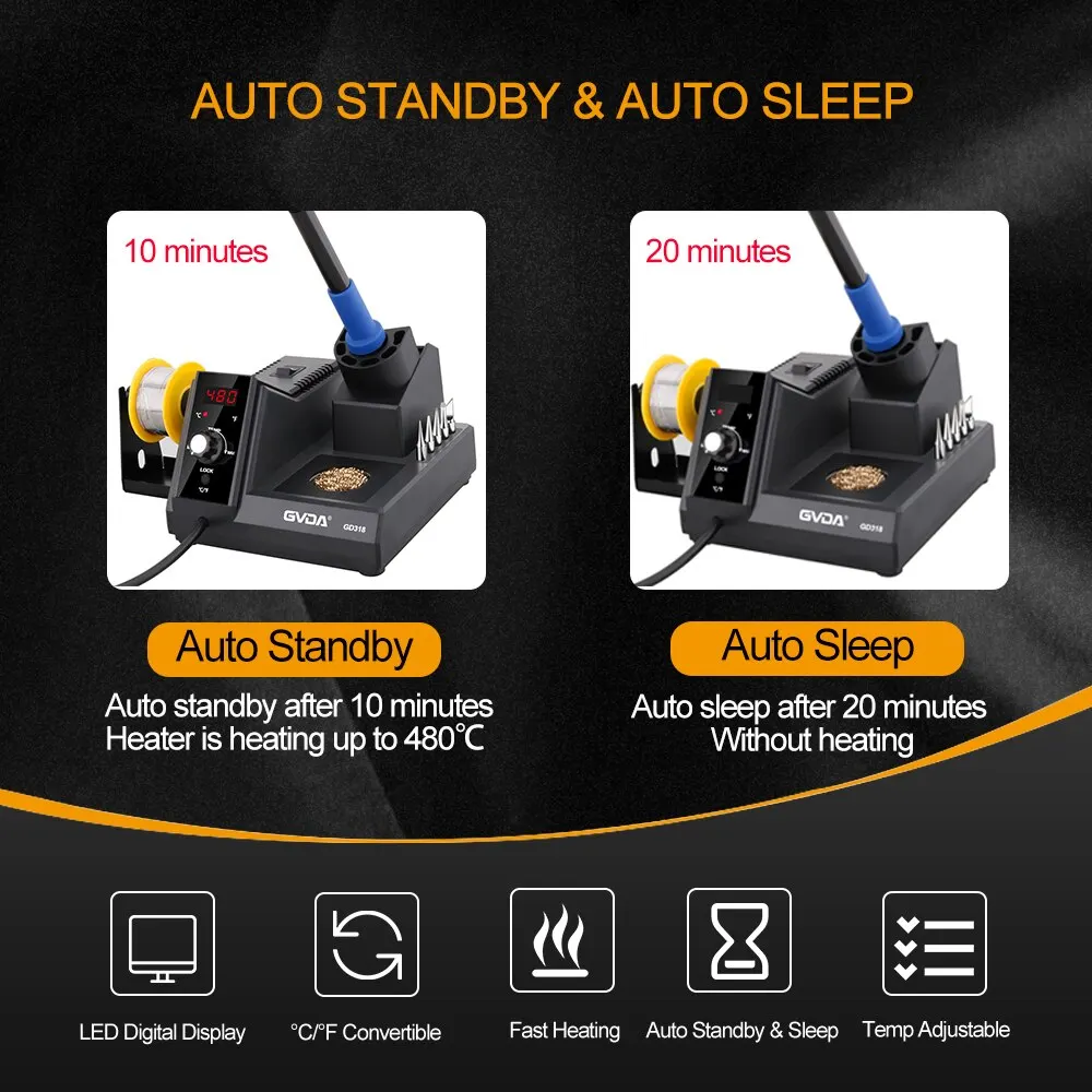 GVDA Soldering Station 3S Rapid Heating Soldering Iron Kit Welding Rework Station for Cellphone BGA SMD PCB IC Repair Tools soldering iron soldering station soldering tool welding tool