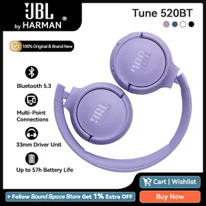 Auriculares JBL Tune 520BT Púrpura