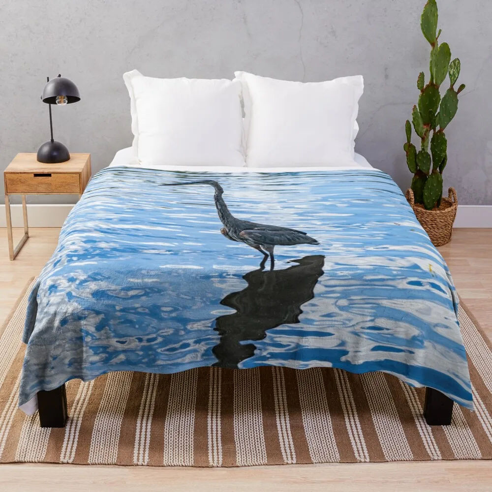 

Great Blue Heron Throw Blanket Flannels Polar for babies Blankets