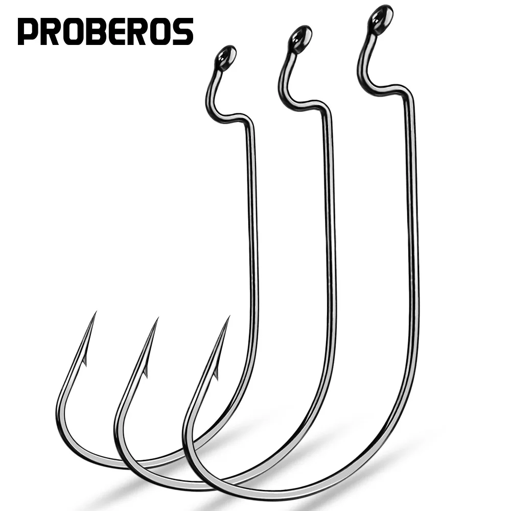 Carbon Steel Fishing Offset Hook Carbon Texas Rig Fishing Hook