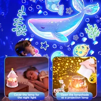Kawaii Projector Night Light For Nursery Rotated Kids Ocean Projector Sleeping Lamp For Party Birthdays Christmas Gifts 2