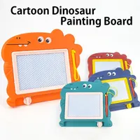1PC Magnetic Writing Board Children's Cartoon Dinosaur Painting Board Puzzle Magnetic Small Graffiti Lowercase Board 1