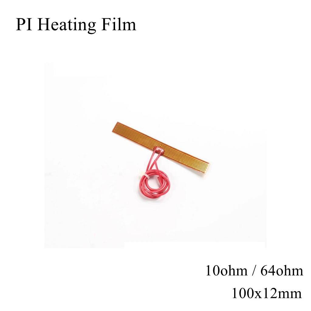 

100x12 мм 5 в 12 В 24 в 110 В 220 В PI нагревательная пленка Полиимид клейкая пластина нагревателя панель коврик топливная фольга масло