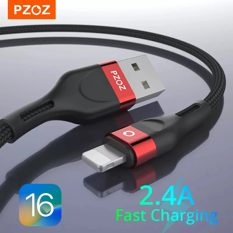 PZOZ USB Cable For iPhone 14 13 12 11 Pro Max  SE X XS 8 7 6 6s Plus 5 5S iPad Air Pro Mini 5 For ipad iPhone Fast Charger Cable