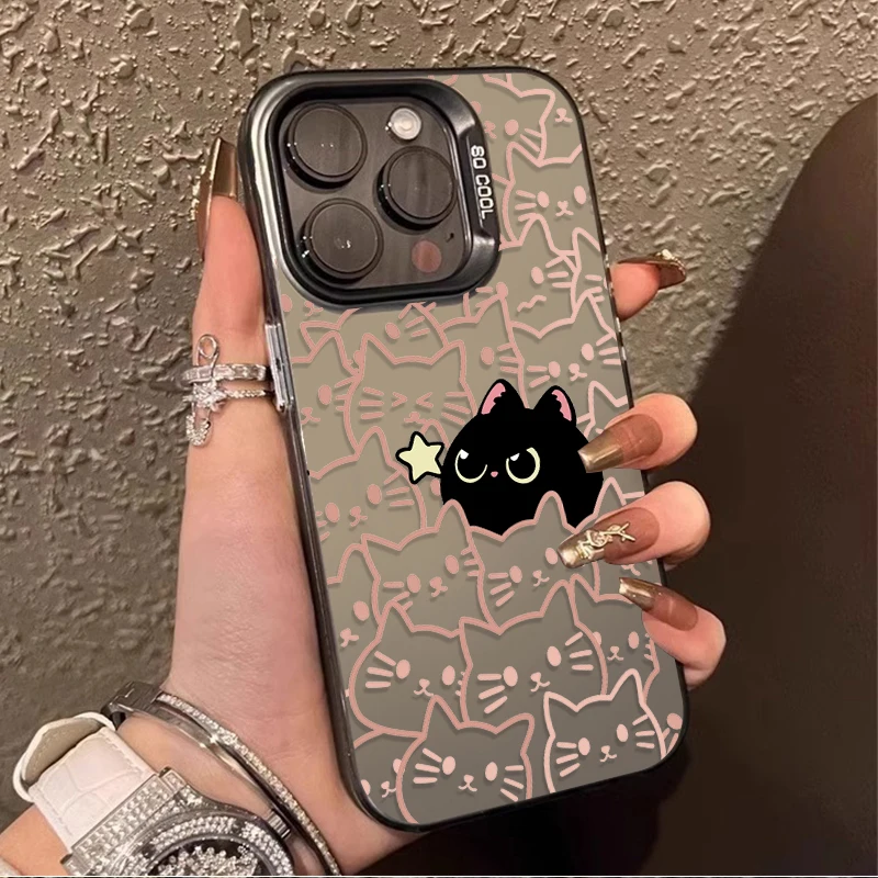 Creative Cute Stacked Cat Hard Phone Case Cover