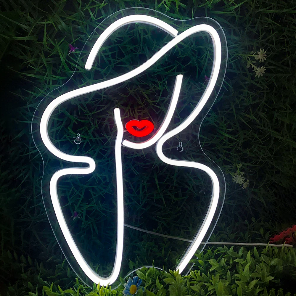 Lady Neon Sign Acrylic Neon Lights Beauty Salon Bar Store Home Hotel Party Art Wall Decor Neon Light 5V USB Sexy Woman Neon sexy lady back neon signs neon lady back wall sign art decorative signs lights for bar party hotel bright night neon light