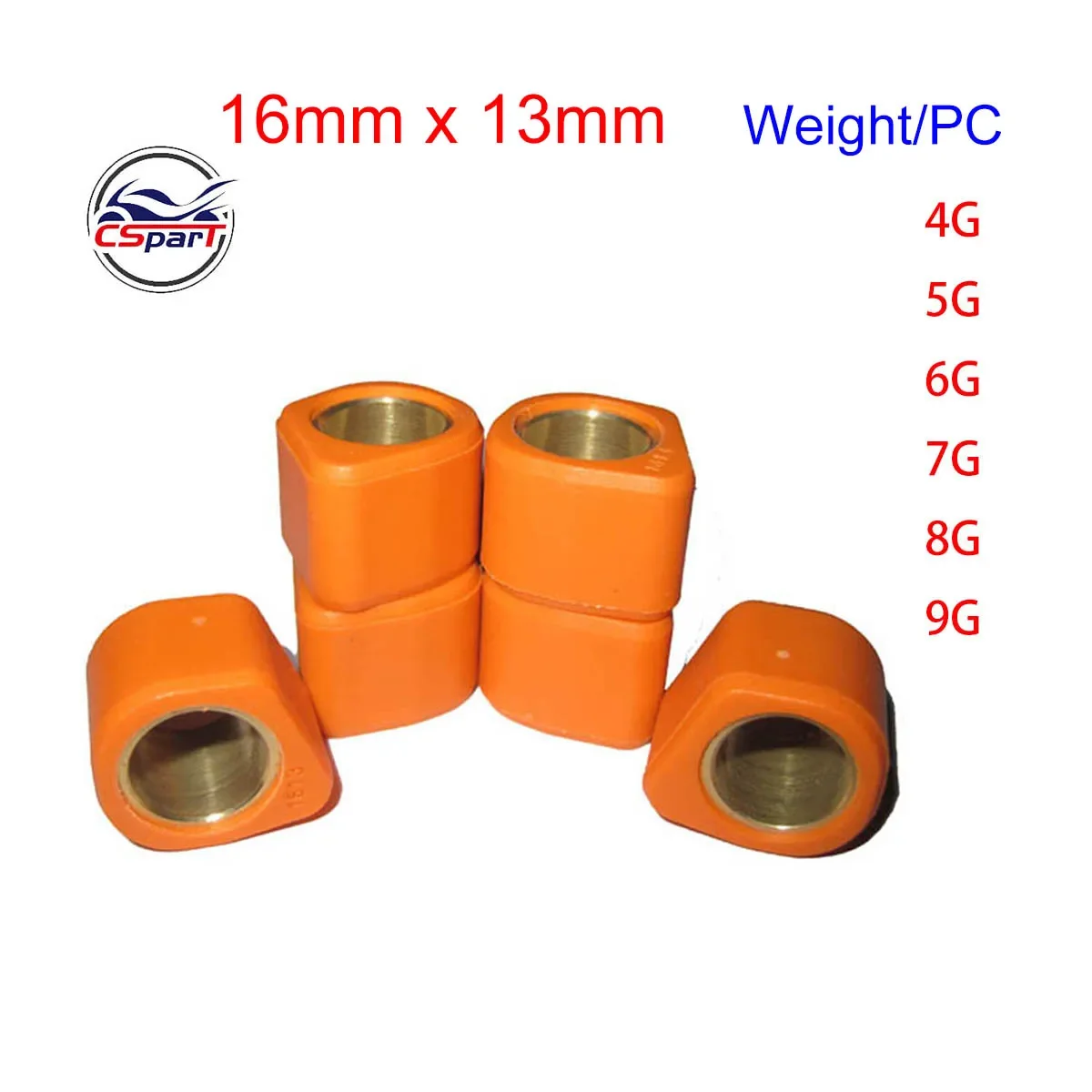 MUEOSI Pesi A Rulli For Variatore 16x13mm 4g 5.5g 6g 7g, For 50cc GY6 - Foto 5