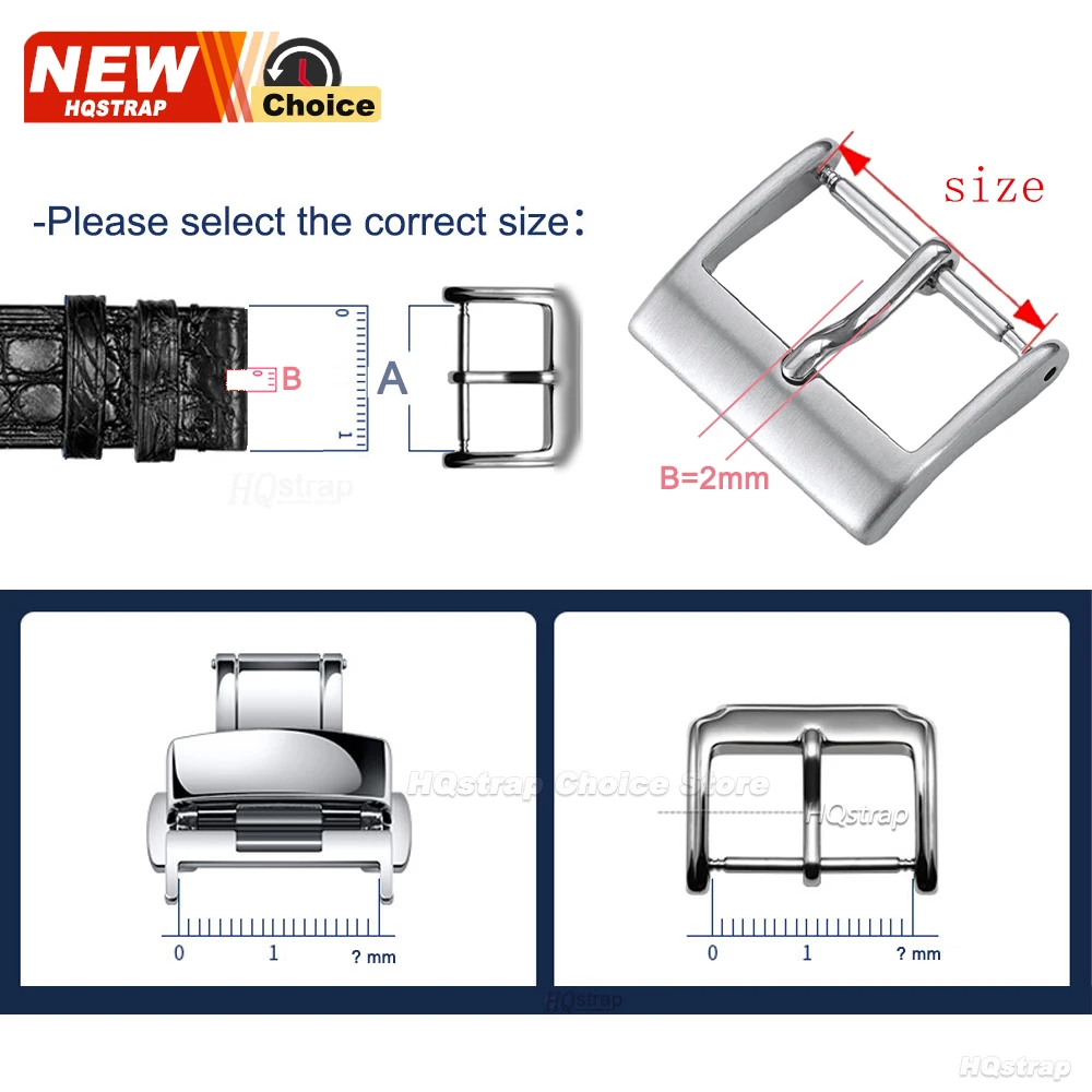 Silver Stainless Steel Watchband Buckle and Clasp Strap Accessories