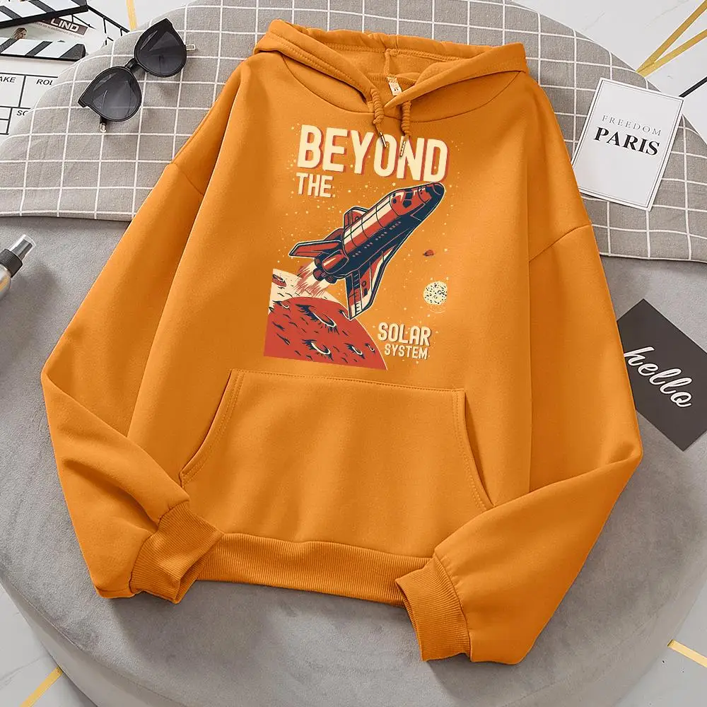 

Beyond The Solar System Rocket Launching Female Hoodie Autumn Fashion Hoody Harajuku Casual Sweatshirt Fashion Loose Clothing