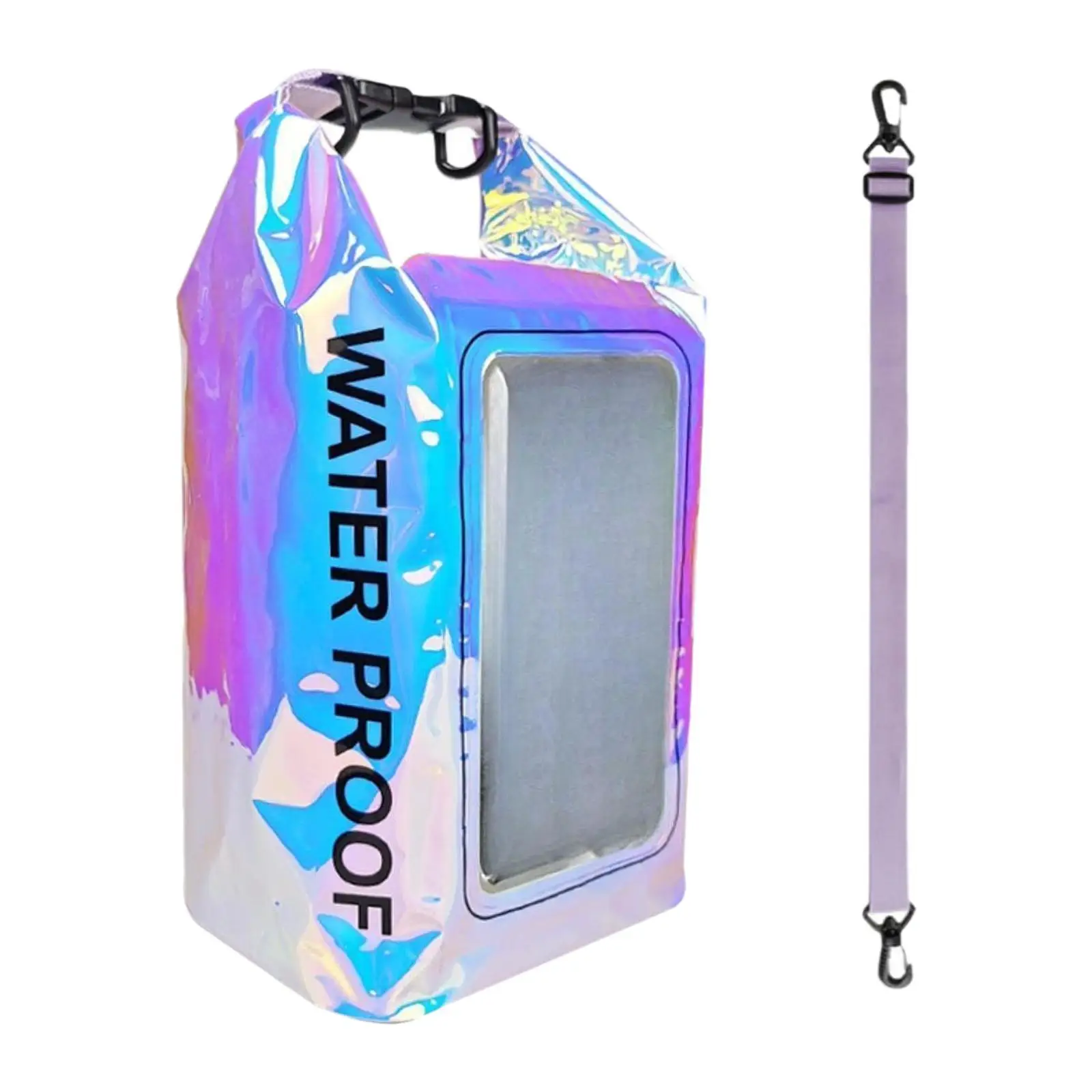 Waterproof Dry Bag 5L Portable Waterproof Storage Bag with Phone Case Roll Top Duffle for Travel Surfing Drifting Kayaking Beach