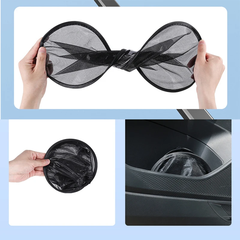 Gorgeri 5-Piece Car Sun Shade Set - Mesh Side Window Visors With Suction Cups, Anti-Glare