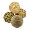 4PCS Pet Chew Toy Natural Grass Ball For Rabbit Hamster Guinea Pig For Tooth Cleaning Supplies Interactive Small Pet Toys 1