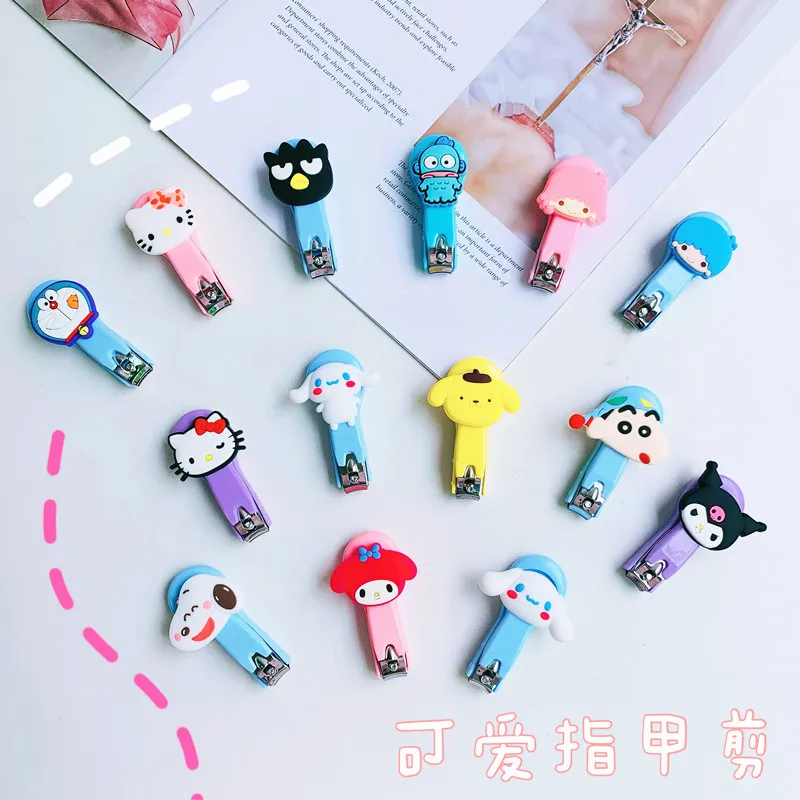 Sanrio Hellokitty Mymelody Kuromi Cinnamoroll Maru Милая портативная машинка для стрижки ногтей