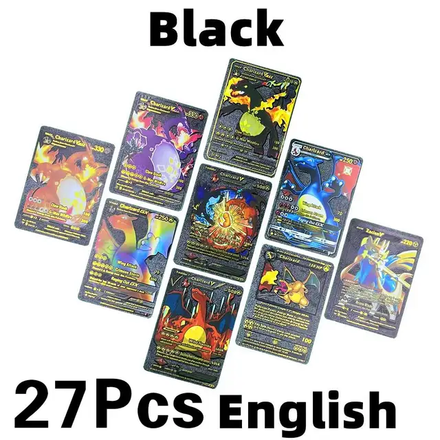 Pokemon Cards Golden Foil Shiny Rainbow Vmax Gx Card Charizard Pikachu Arceus Vstar Collection Card Plastic Child Toy Gift Game Collection Cards Aliexpress