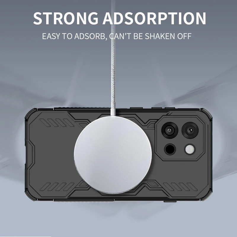 Breathable Heat Dissipation Magnetic Phone Case with Shockproof TPU Frame and Plastic Cover