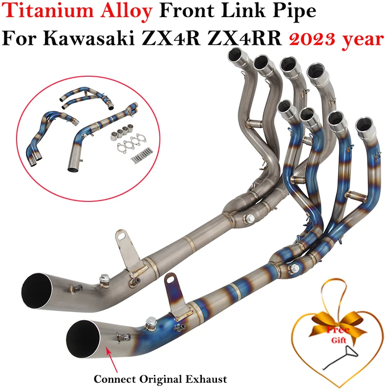 

Глушитель для KAWASAKI ZX4R ZX4RR ZX 4R 4RR 2023, из титанового сплава