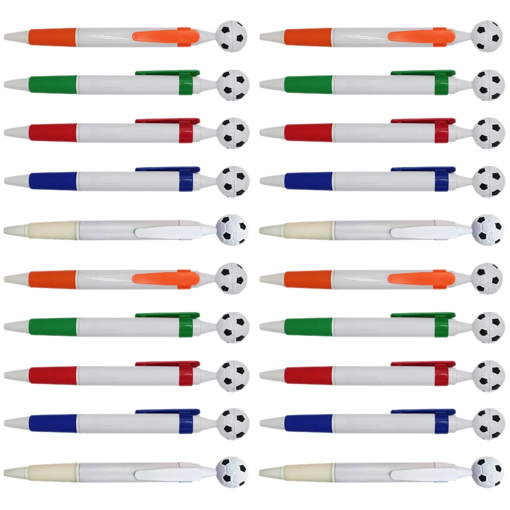 20 Pcs Fountain Pen Football Ballpoint Student Pens Bulk Abs Soccer Goodie Bag Favors Plastic School Child Soccer Scrapbooking 3