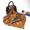Fashion Silk Satin Hijab Scarf For Women Printed Kerchief Hair Scarfs Female 90cm*90cm Square Shawl Wraps Neck Scarfs For Ladies 2