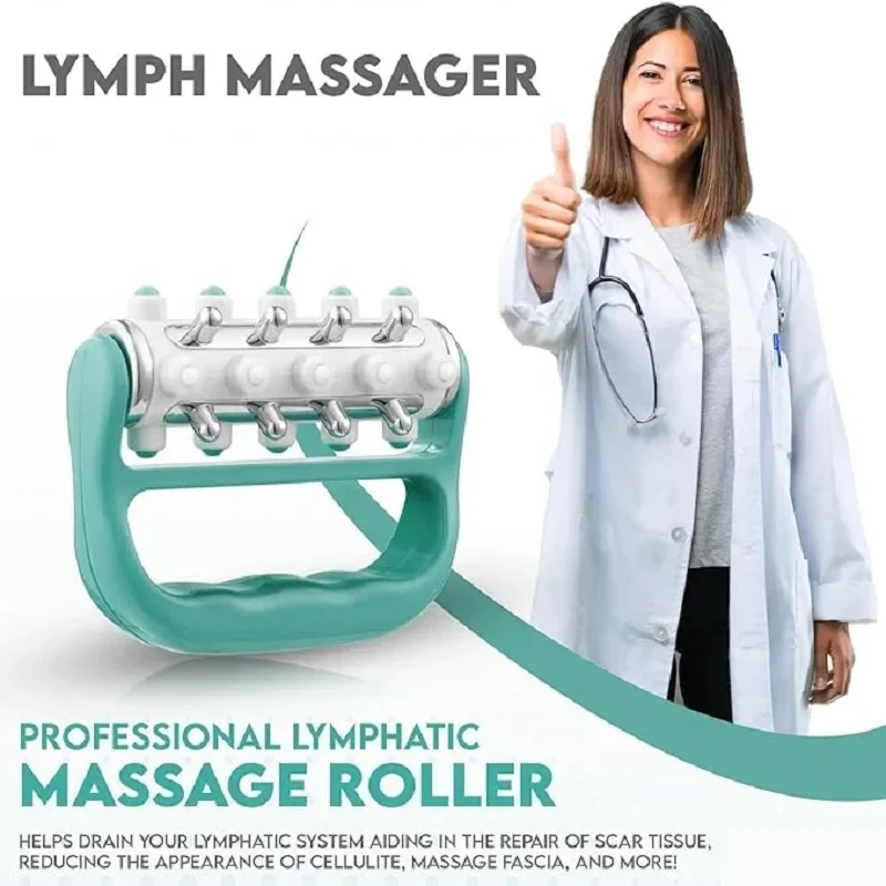 Green Handheld Massager for Facia Release and Personal Relaxation