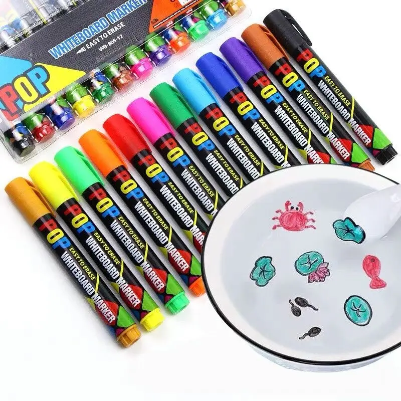 Jumbo Chalk Window Markers for Cars Glass Washable - 8 Colors Liquid Chalk  Markers Pen With 15mm Wide Tips, Chalkboard Markers, Window Paint Markers