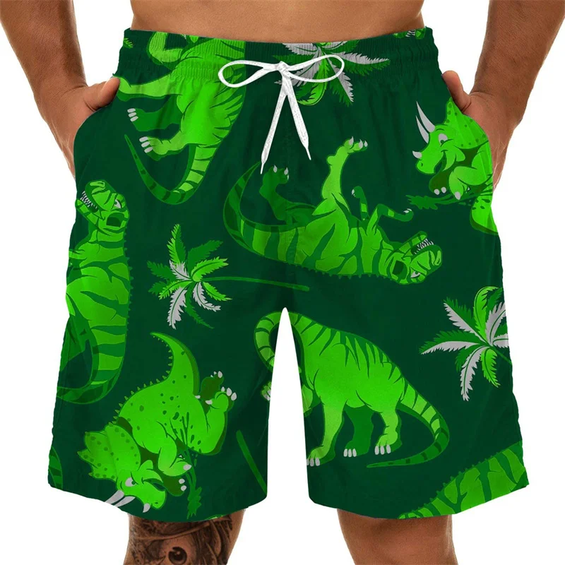 

Graffiti Dinosaur Graphic Beach Shorts Pants 3D Printed Hip Hop y2k Board Shorts Summer Hawaii Swimsuit Cool Surfing Swim Trunks