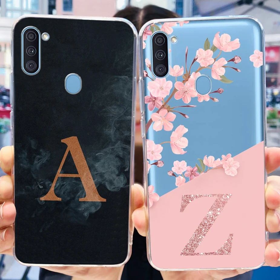 Per Samsung Galaxy A11 Custodia Sm-A115F Nuove Lettere Cover Custodia Morbida In Silicone Tpu Trasparente Per Samsung A11 M 11 Galaxy M11 Fundas