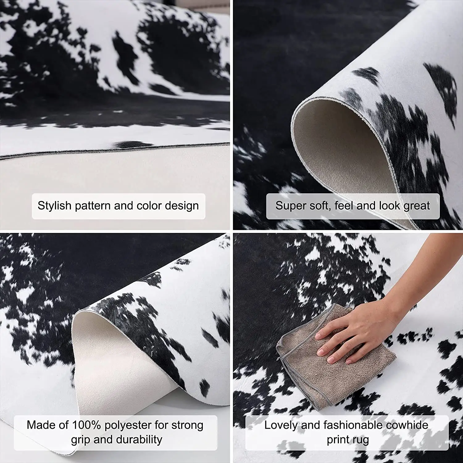 Cow Print Fabric, Wallpaper and Home Decor