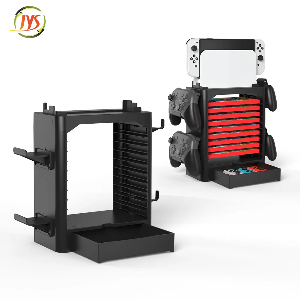 Universal Multi-Function Handle Base Storage Bracket for Nintend Switch/Switch OLED Holds Up to 10 Game Cartridges