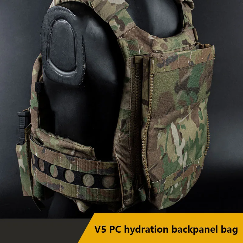 

V5 PC Camouflage Water Bag Back Panel, Large Capacity, Double-sided Zipper, Multiple Combination Expansion Modes